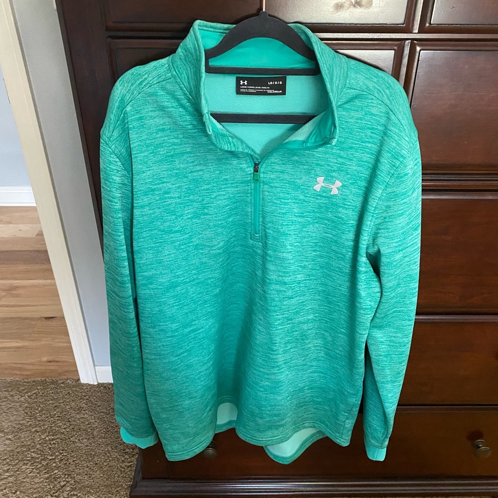 Under Armour Teal Quarter-Zip Pullover men’s large